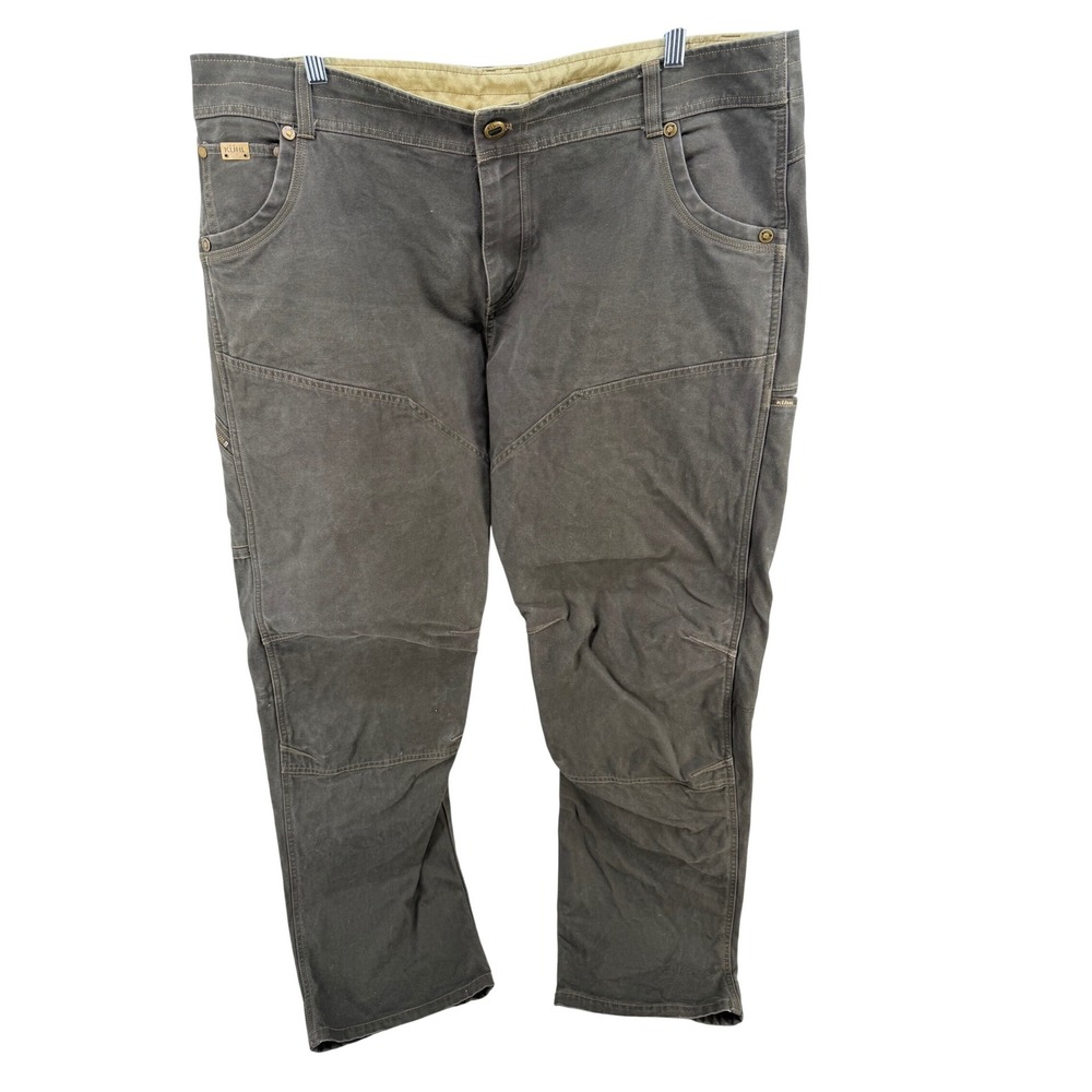 KUHL The Law Mens 42x36 Brown Heavyweight Canvas Work Pants 5117 Vintage‎ Patina